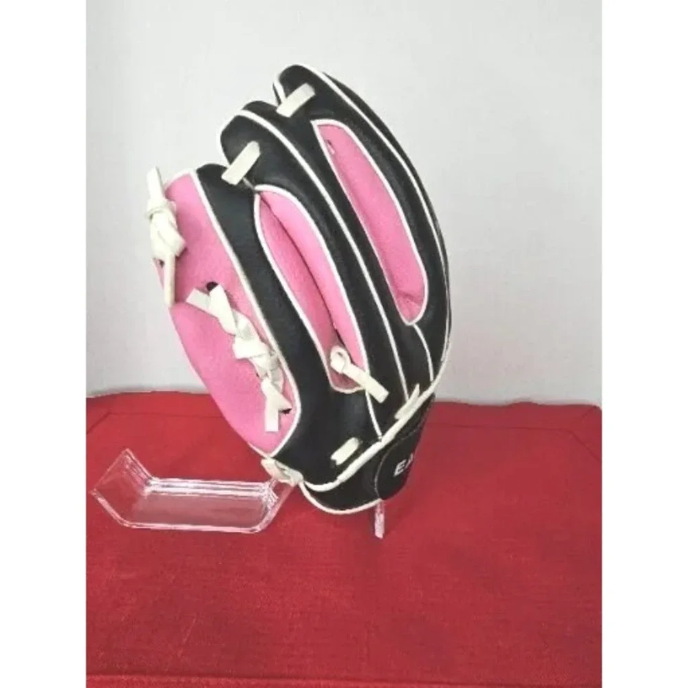Easton 9.5 Inch Pattern Youth Child Baseball Glove EKP9500 Right Hand Pink Black